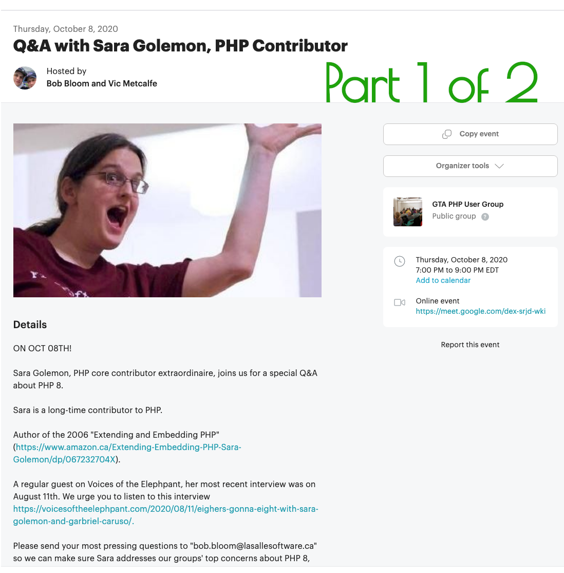 Q & A With Sara Golemon, PHP Contributor, Part 1 Of 2